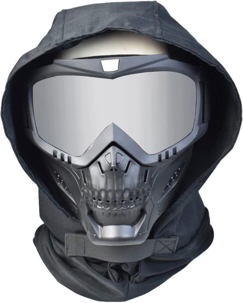JFFCESTORE Airsoft Mask Balaclava Full Face and Detachable Anti Fog Airsoft Goggles Military Outdoor Sport CS Tactical Paintball Mask Face Eye Protection Headgear Mask - Image 1